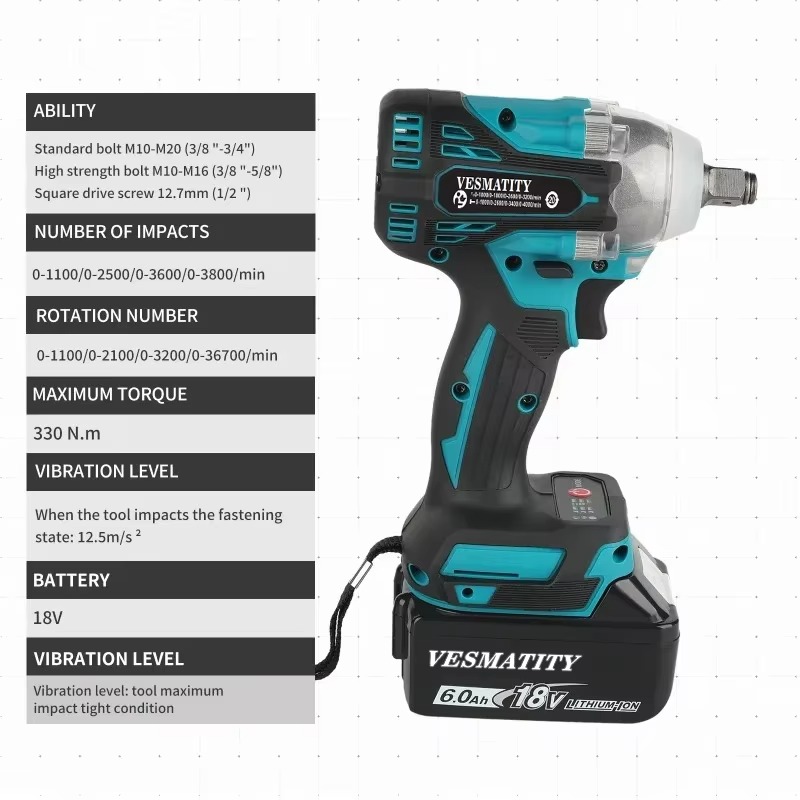Llave de impacto DTW300, 330 N - Makita Drill Dtw300 reseña y precio